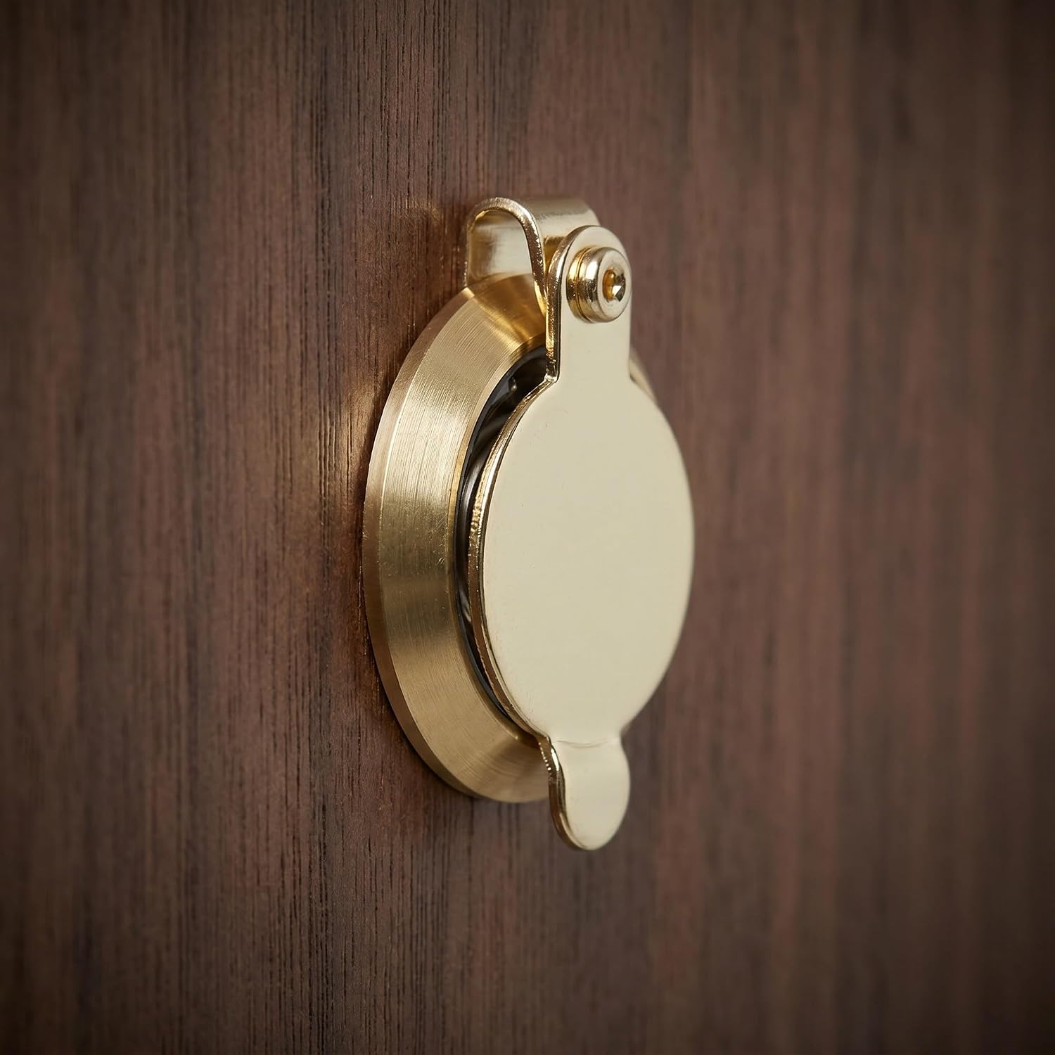 YARNOW 5pcs Peep Hole Covers: Viewer Cover for Front Door - Copper Peephole Protector - Anti-Peeping Security Door Eye for Home Apartment Safety