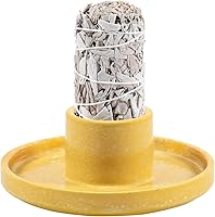 Vista 7 de Soporte Palo Santo, quemador de incienso de cerámica para madera de Palo Santo o palo de incienso perfumado, color beige