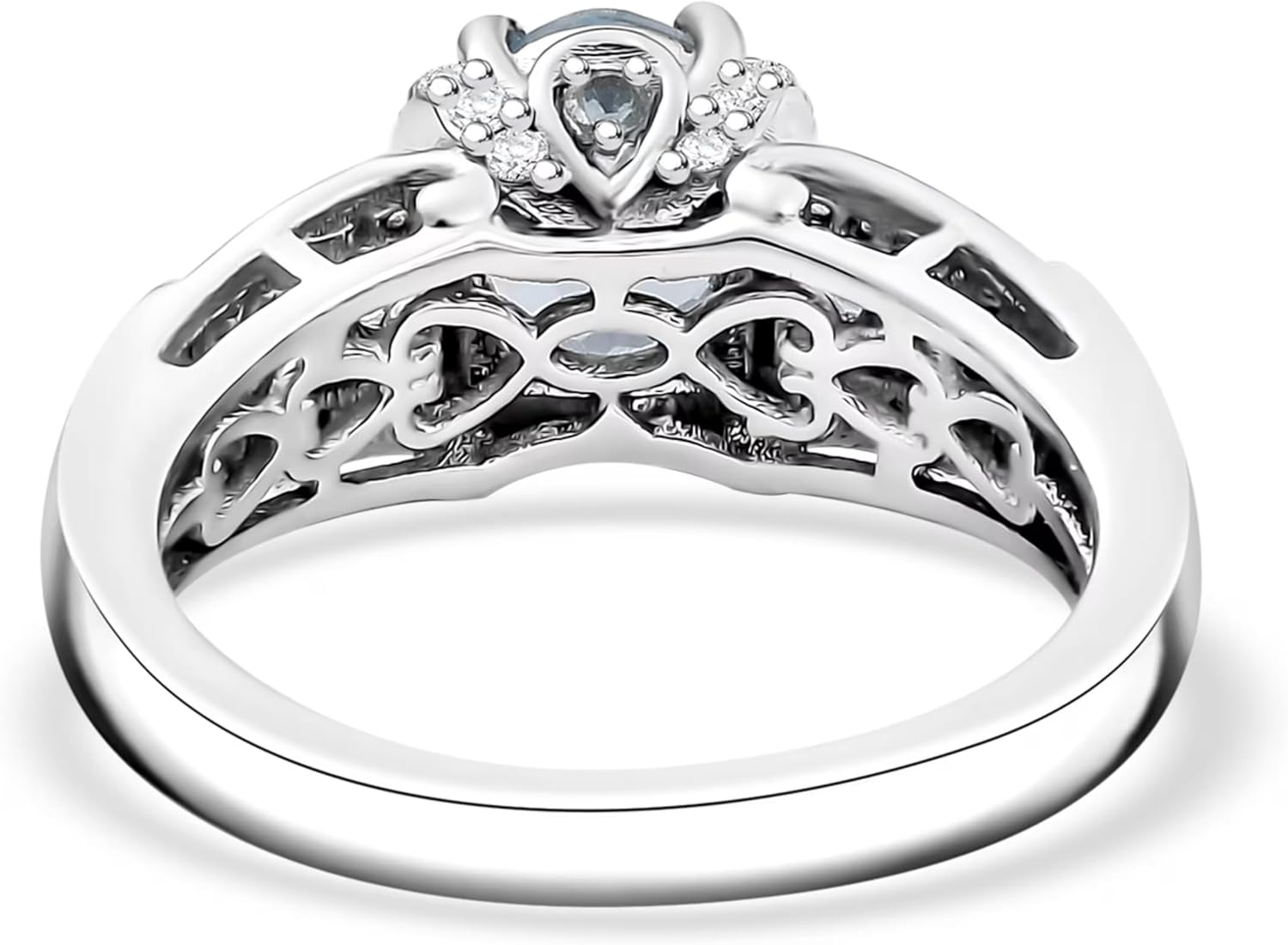 1-5 Carat Aquamarine Ring 925 Silver/10K/14K/18K Gold Personalized Aquamarine Rings for Women Moissanite Engagement Rings for Mom/Friends