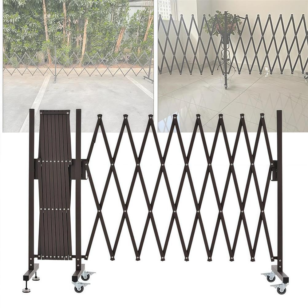Barricade extensible en métal pour bloquer les escaliers et les sorties de jardin facilement