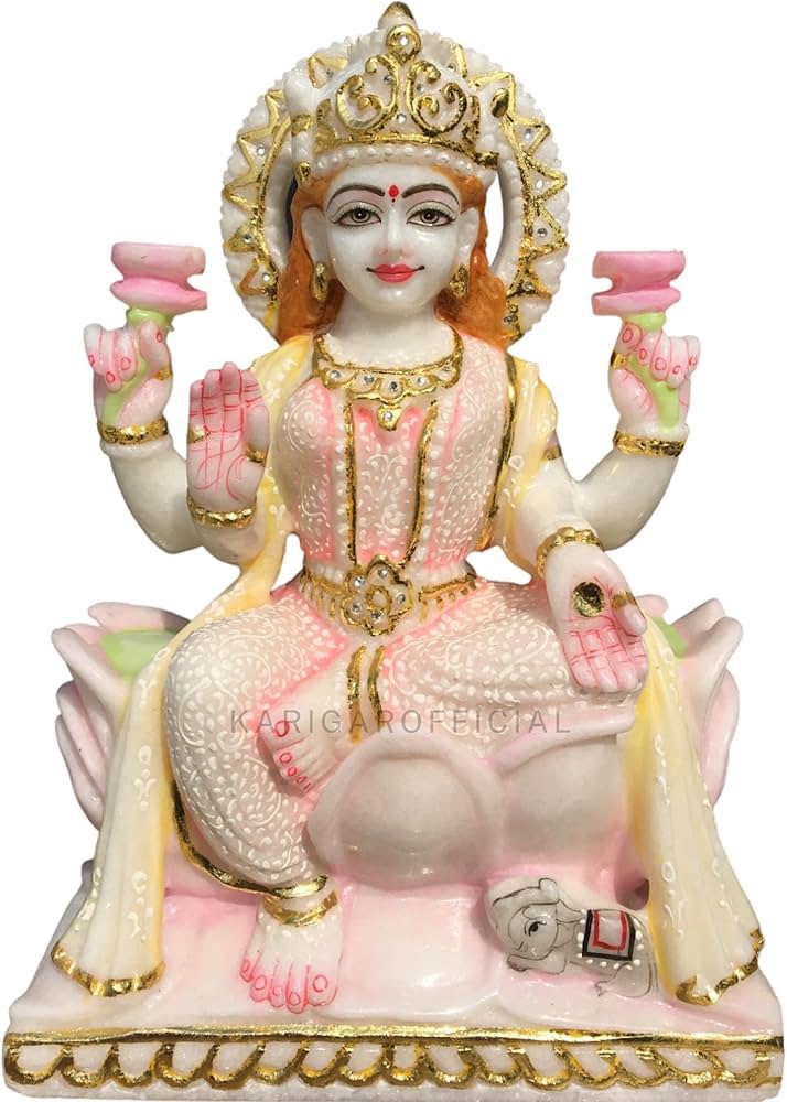 希少、ヒンドゥー教、ラクシュミー、インドの女神、キャンバスアート、裏面フック付き 希少、ヒンドゥー教、ラクシュミー、インドの女神、キャンバス