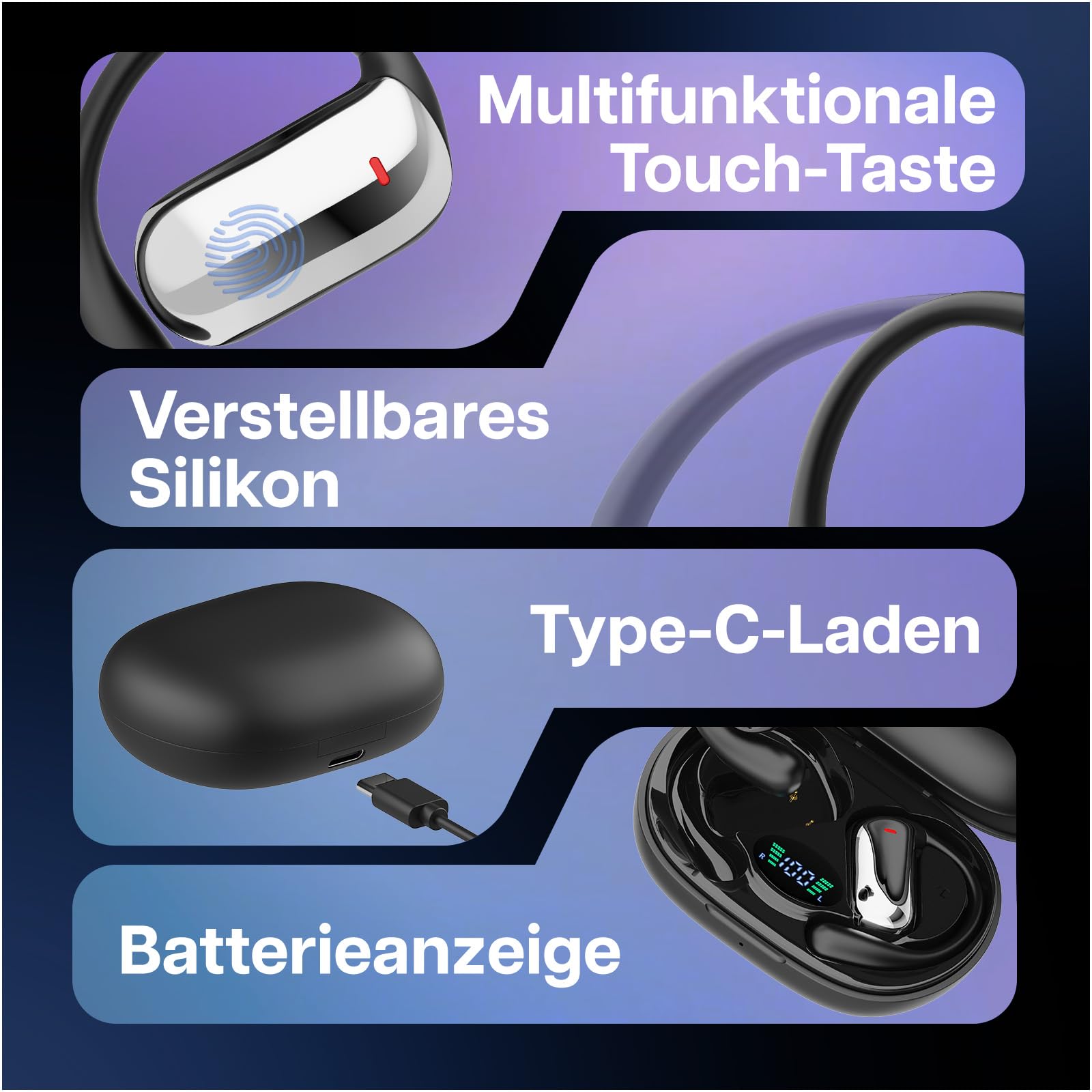 MMOBIEL KI Übersetzer Ohrhörer Echtzeit 148 Sprachen mit App (Android & iOS) –Bluetooth 5.1 Open-Ear AI Übersetzungskopfhörer – Unterstützt Musik & Anrufe - Ideal für Reisen, Business & Lernen