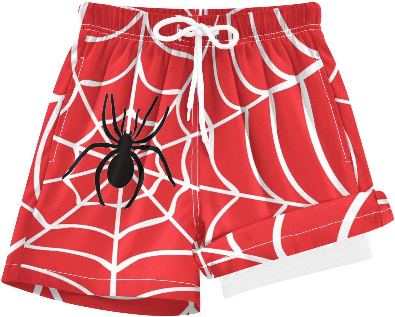 CaTaKu Boys Swim Trunks with Compression Liner Kids Swim Shorts Quick Dry Toddler Bathing Suit for Boys 4-13 Years