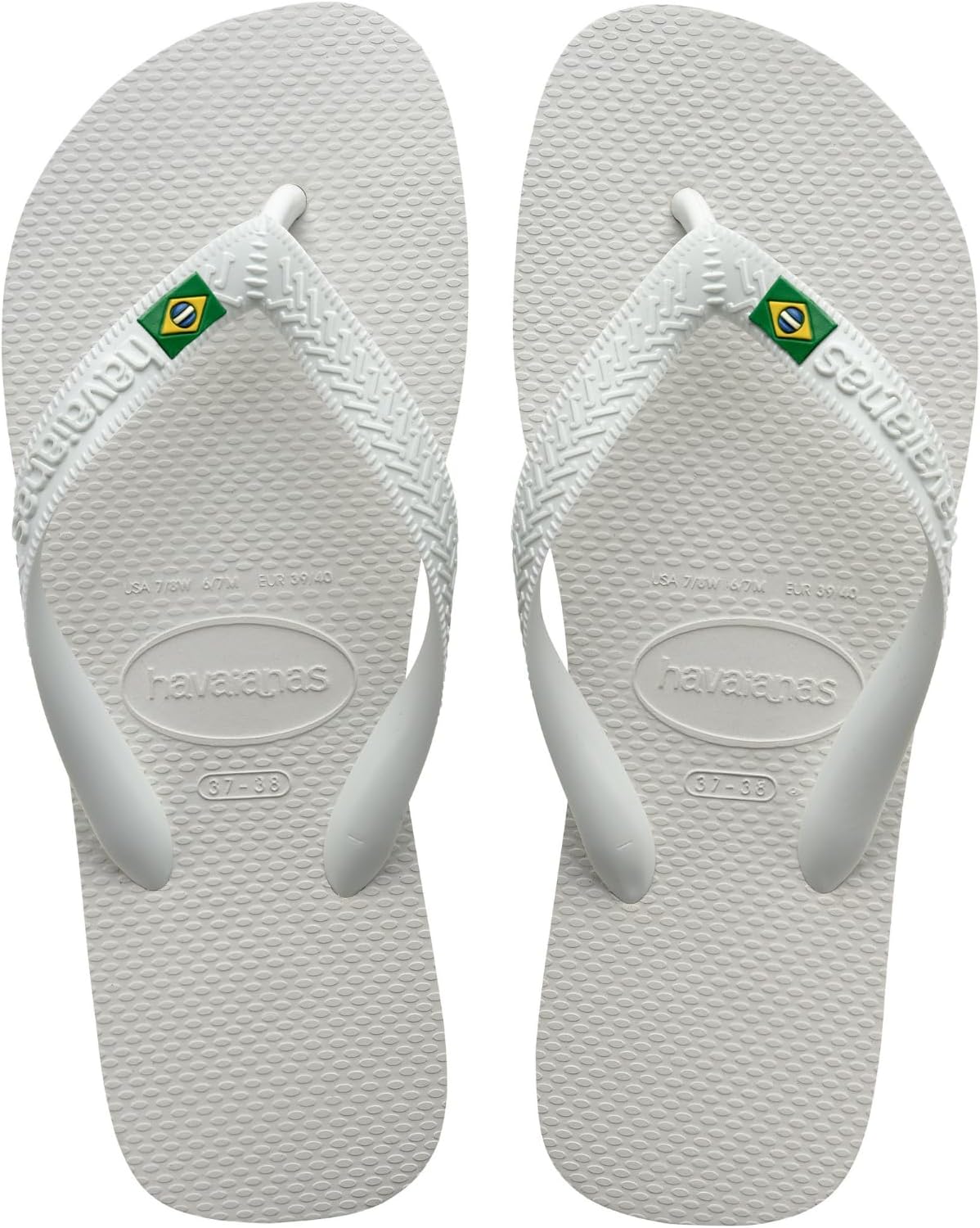 Top Brasil, Comfortable, Durable and Lightweight Flip-Flops, with Non-Slip Sole, Brazil Flag on the Straps, Adults, Unisex