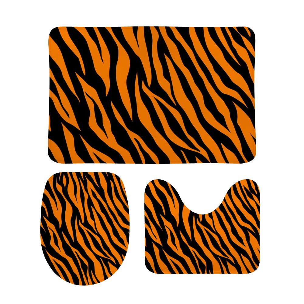 Tapis de bain en U tigre exotique Ruchen pour transformer votre rituel matinal en voyage sauvage