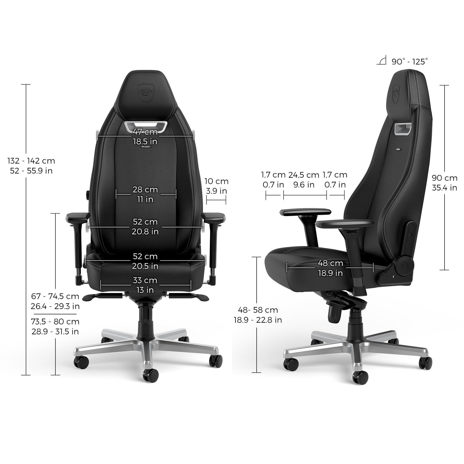 noblechairs LEGEND Gaming Stuhl - Silver Edition