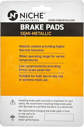 Miniatura 2 de NICHE Parking Brake Pad Set for 2203147 Polaris Ranger 500 700 800 900 XP Crew Semi-Metallic