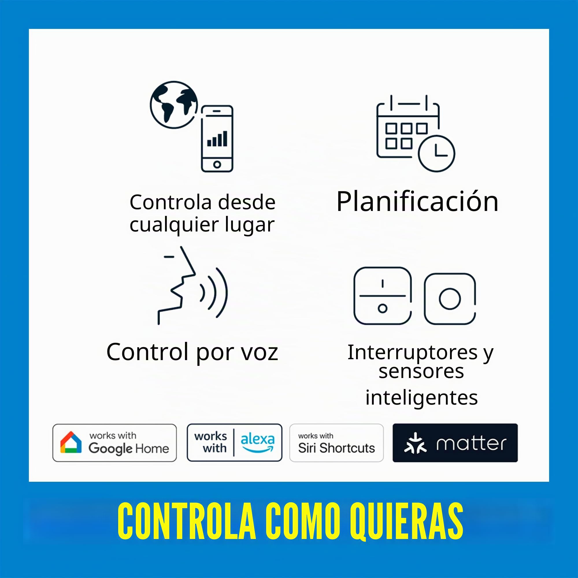 WiZ Pack de 2 bombillas con mando a distancia - Luz de color y blanca - Bombilla LED inteligente -E27-60 W - Conecta a Wi-Fi - Fácil de controlar, con tecnología SpaceSense