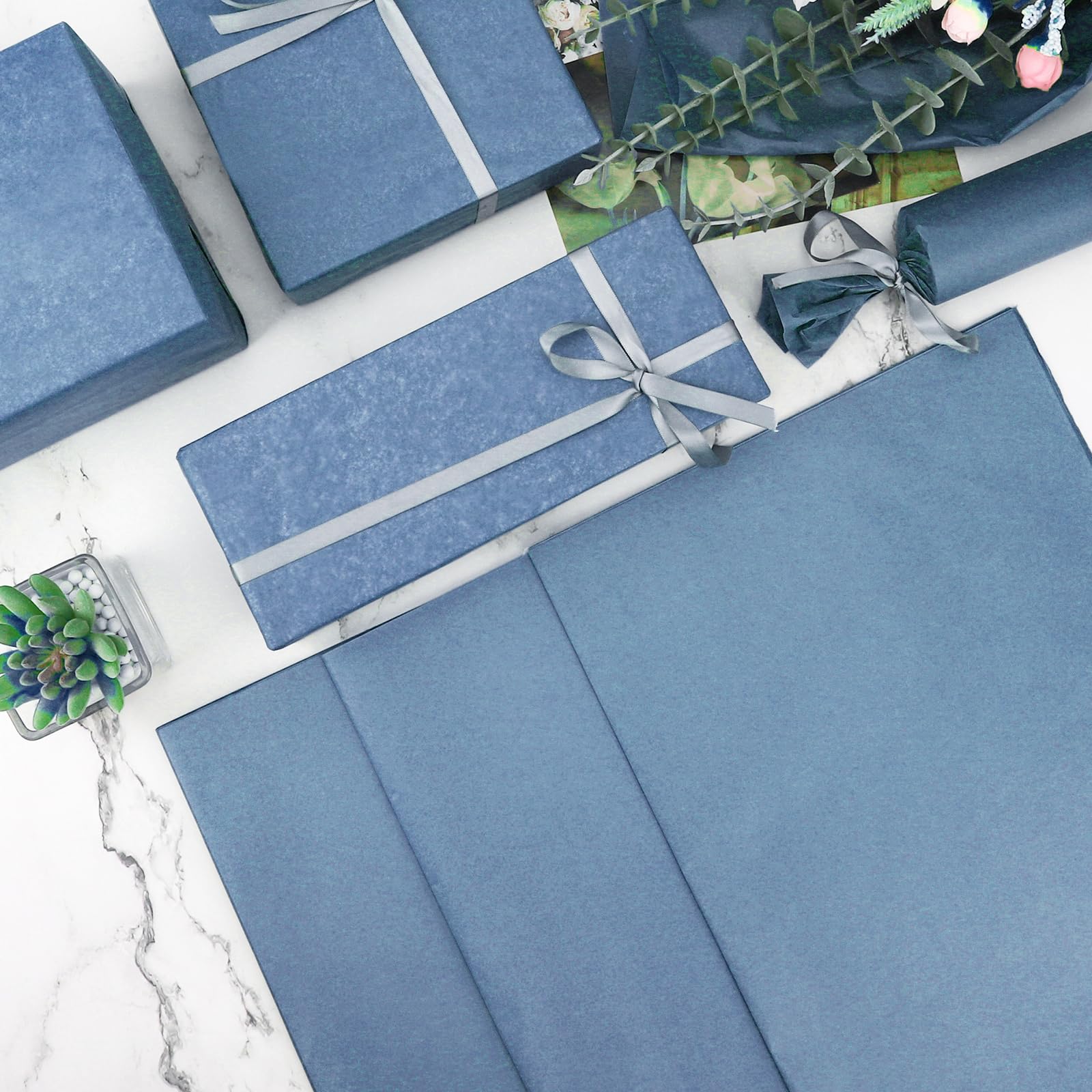 Amazon.com: 60 Sheets Dusty Blue Tissue Paper, 20x14 Inch Blue Gift Wrapping  Tissue Navy Dusty Blue DIY Art Craft Tissue Paper for Vantage Wedding  Birthday Party Decor : Health & Household