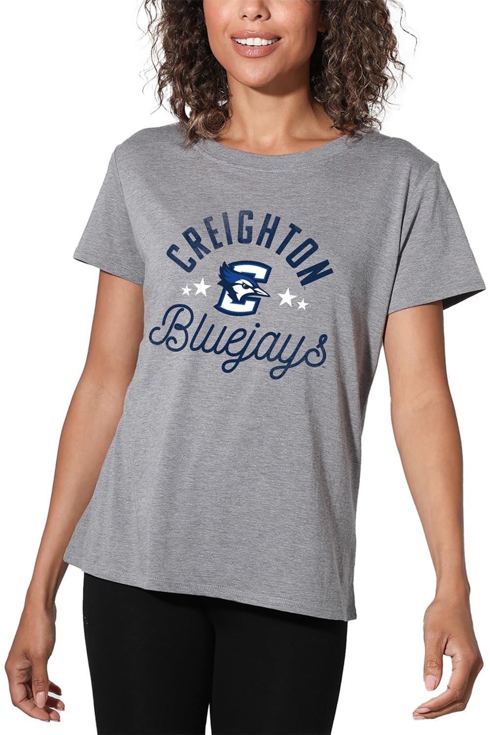 Official Collegiate Distressed Mascot Women's Apparel Loose T-Shirt Collection, Athletic Heather