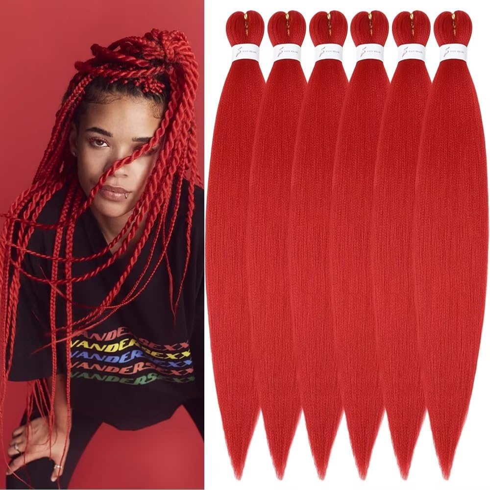 YDDM Capelli Per Treccine Africane Rosa Extension Treccine Texture Yaki Easy Install per Principianti 20 Pollici 3 Pezzi Capelli Leggeri e Naturali per Box Braids, Twist e Crochet — view 16