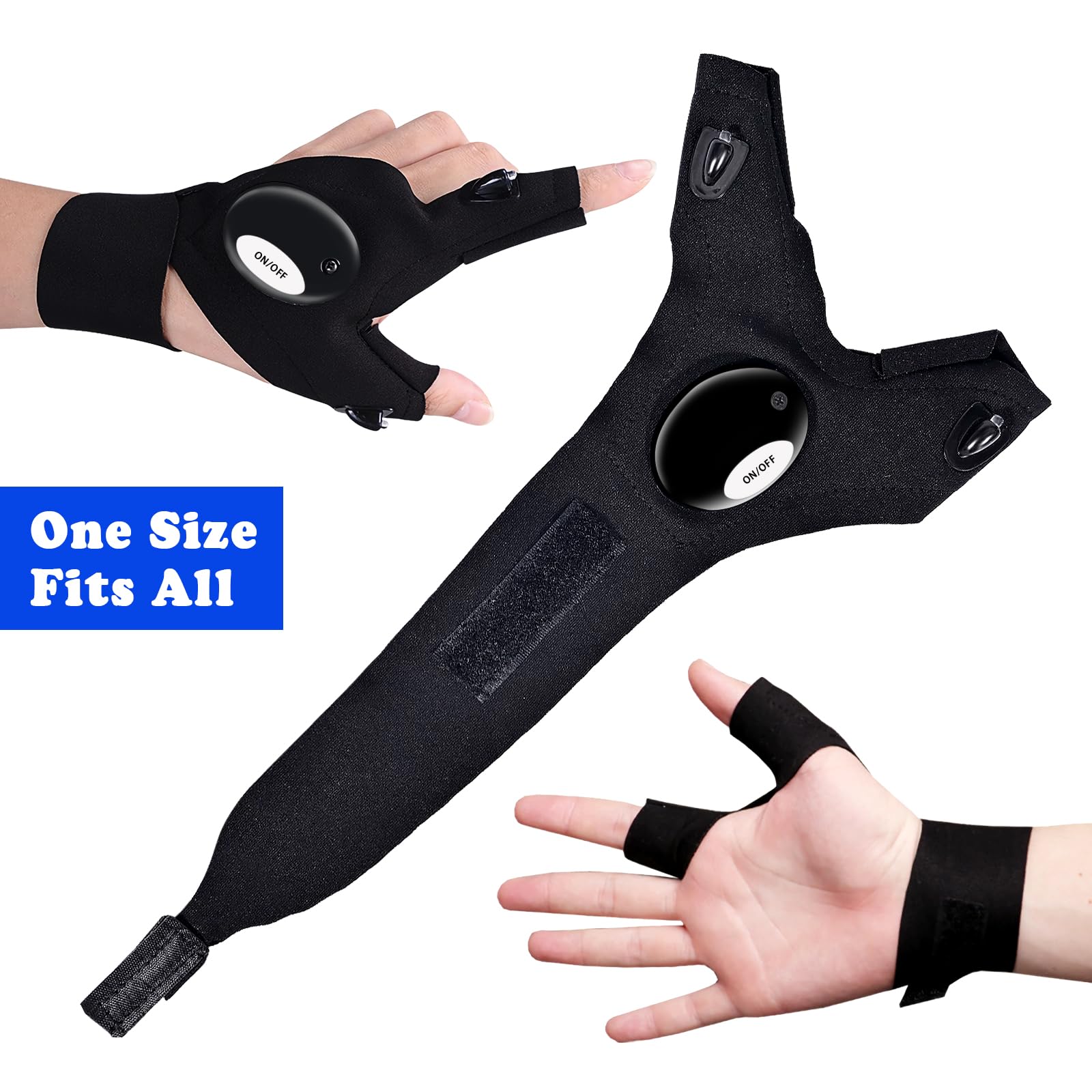 Regalo Hombre, Gadget Inusual Útil Guantes LED Luminosos, Regalos Papa Hombres Navidad Regalos Navidad, Calendario de Adviento Guantes Con Luz LED, Regalo Cumpleaños Hombre Mujer