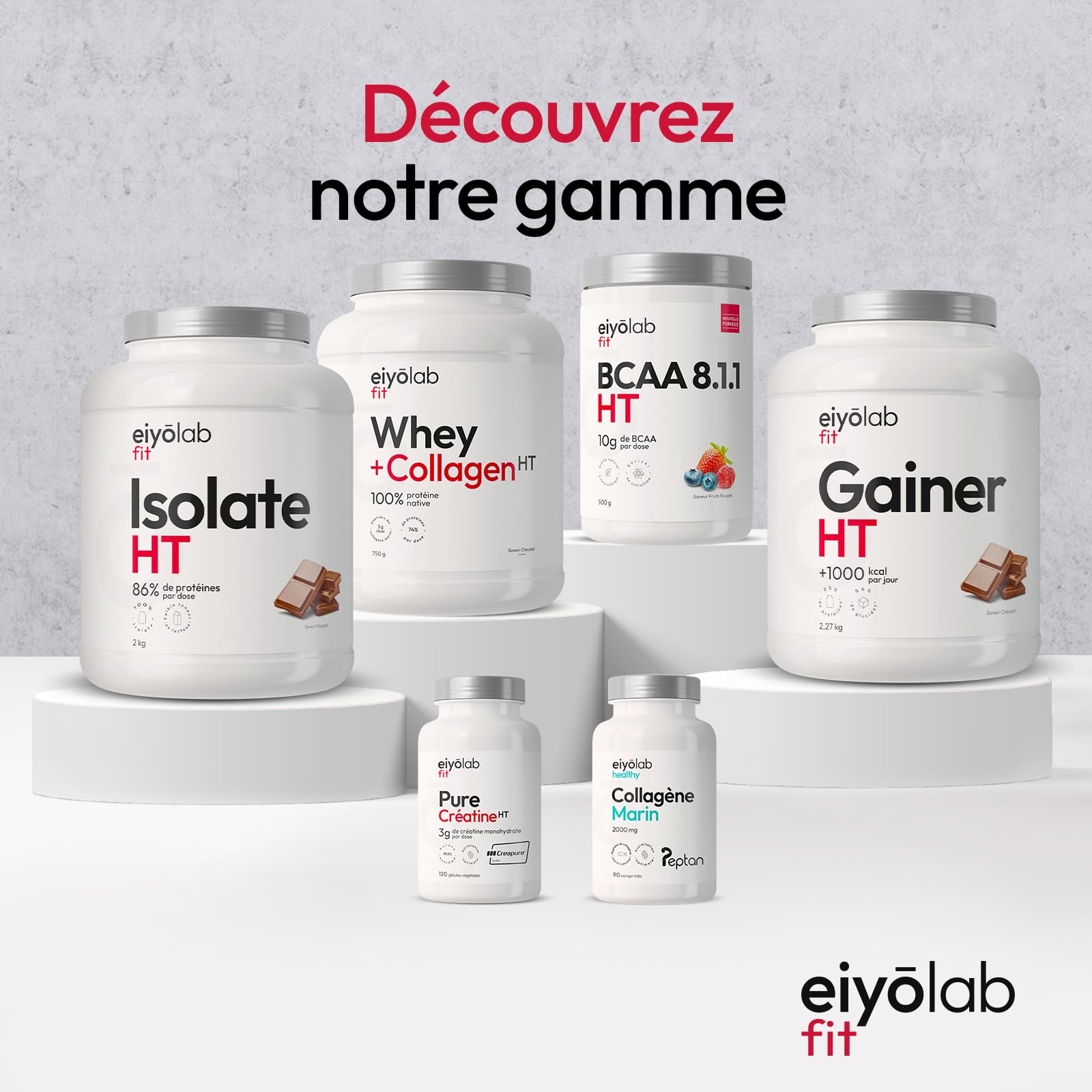 PRE WORKOUT HT | Booster Musculation sans Créatine | 3g de Bêta-Alanine + 3g d'Arginine + 4g de Citrulline + 200mg de Caféine + S7 | Énergie + Congestion Musculaire | 500g | Mangue Passion | Eiyolab