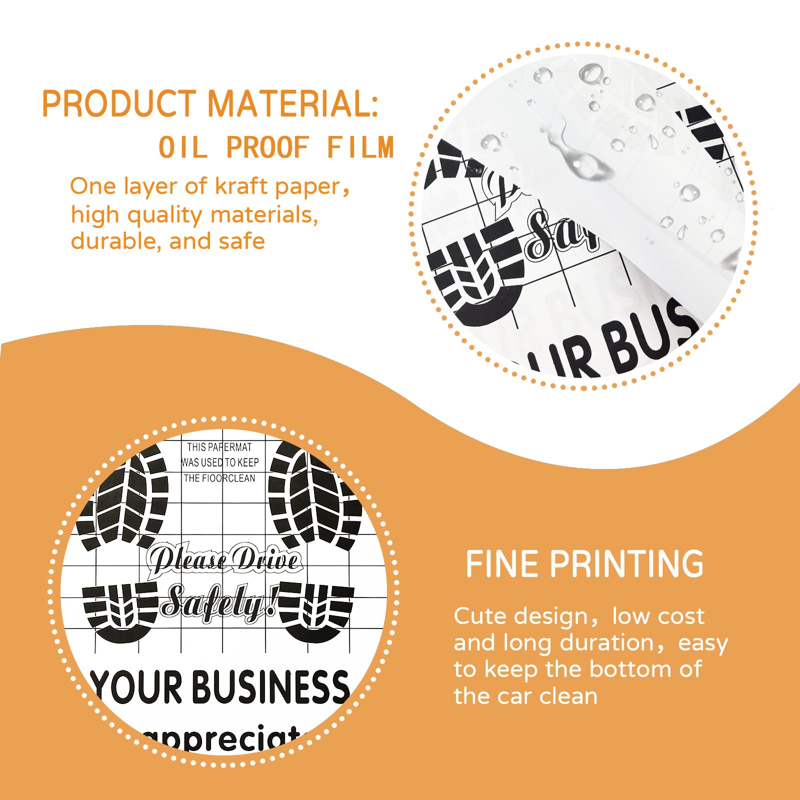 White Car Paper Floor Mats 100Pcs Vehicles Disposable Floor Pads Temporary Cars Floor Protector Automotive Mat Covers Protector — view 5