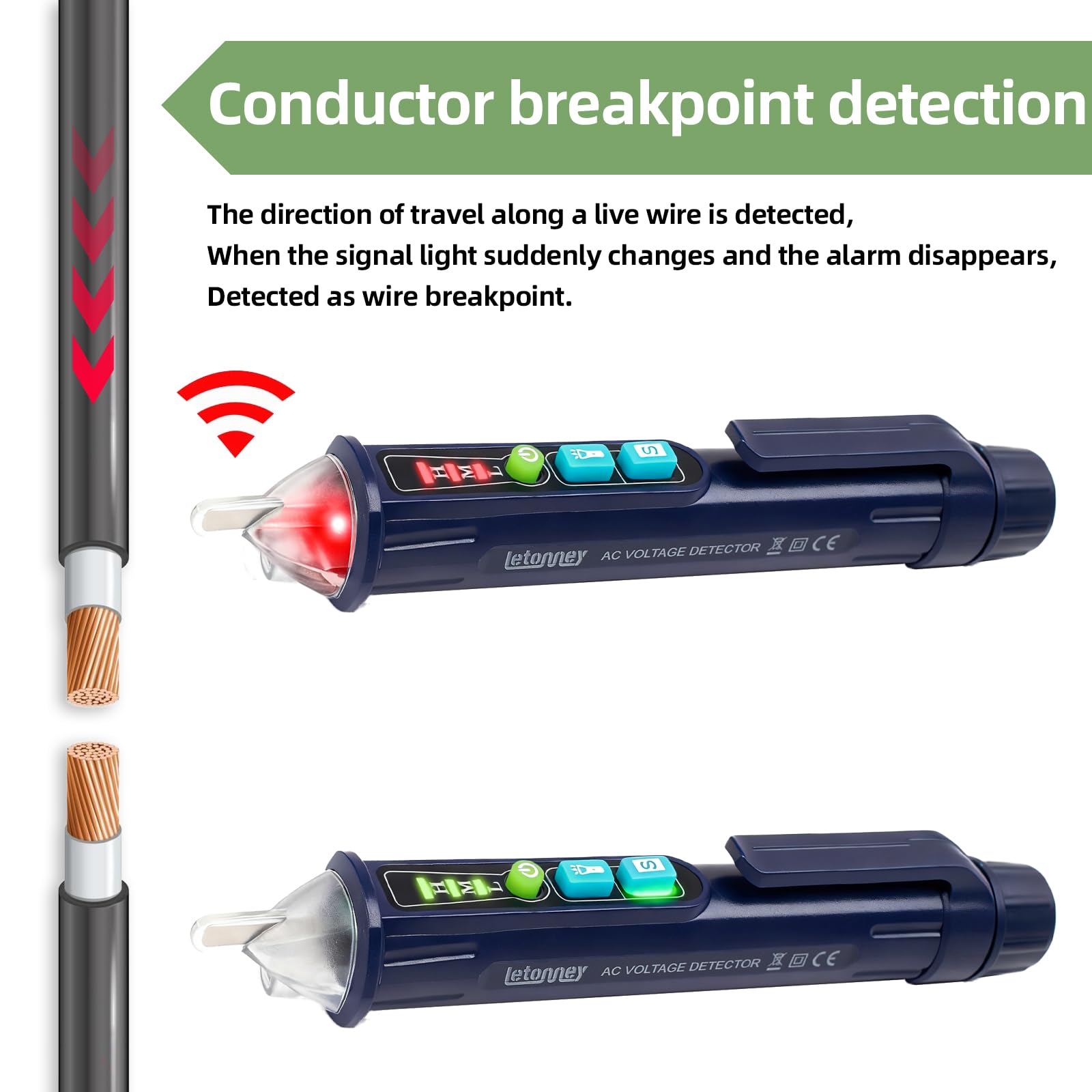 Voltage Tester,Non Contact Voltage Tester Pen(Blue) — Amazon image 3