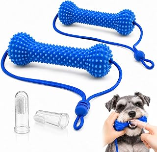Dog Toothbrush Helper, Pet Toothbrush Helper for Dogs，2-Pack：Small（3in） | Canine Paw Dental Prop, Bite And Brush Dental Toy，Chewable Oral Care Tool for Cleaning Teeth, And Removing Tartar And Plaque