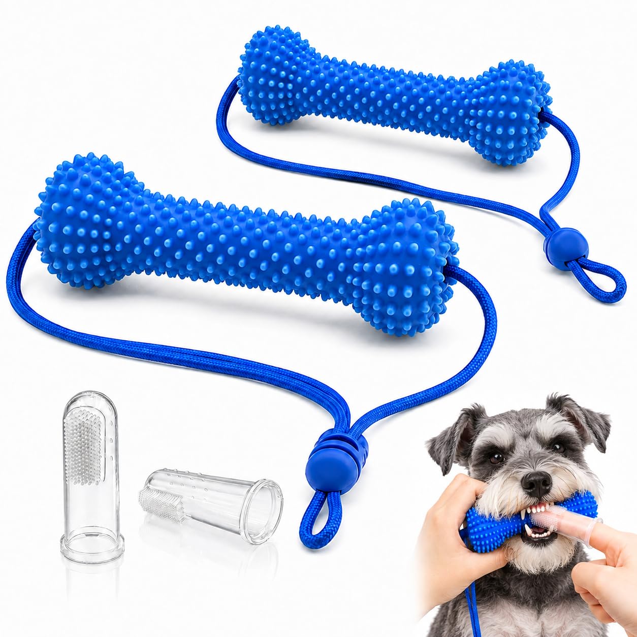 Dog Toothbrush Helper, Pet Toothbrush Helper for Dogs，2pcs：8cm