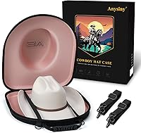 Vista 8 de Caja para sombreros de viaje, a prueba de aplastamientos, estuche de viaje para sombreros de vaquero, caja de almacenamiento, organizador de gorras