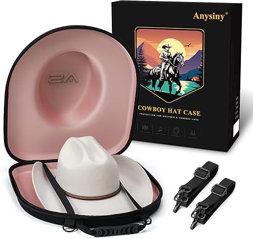Miniatura 8 de Caja de viaje para sombreros a prueba de aplastamientos, estuche de viaje para sombreros Fedora, caja de almacenamiento, organizador de gorras con