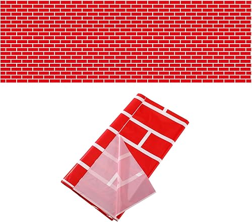 Miniatura 4 de Telón de fondo de fotografía de pared de ladrillo rojo de 4 x 30 pies, para Navidad, chimenea, decoración de fondo de fotos de ladrillo para sesión