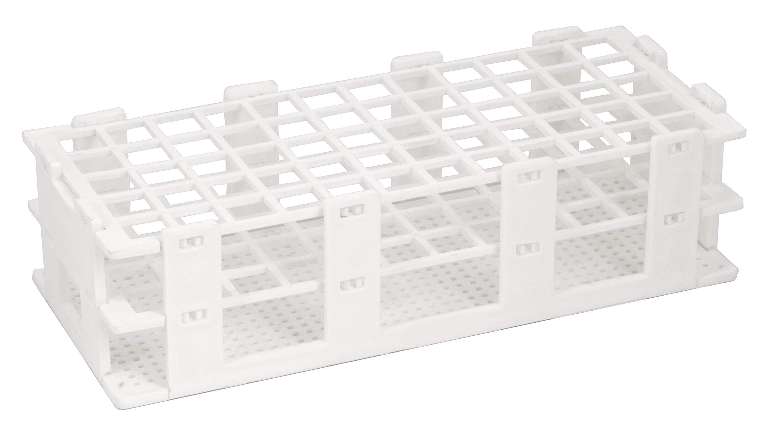 Porte-tubes à essai 16 mm anti-renversement en polypropylène 60 places
