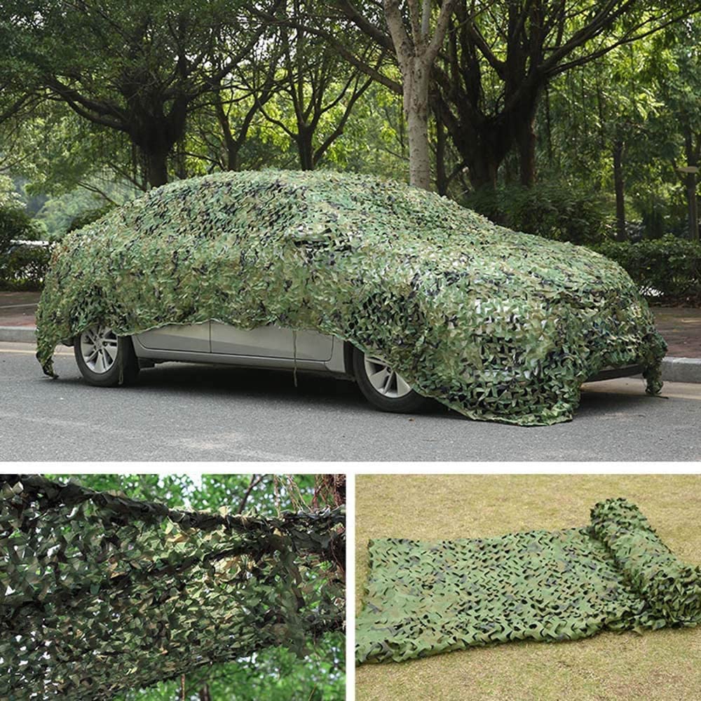 Red de Camuflaje Forestal de 4 m (10 × 13 pies), Red Militar de Camuflaje, Redes de protección Solar para Caza, Red de Camuflaje para Tiro y Acampada, Redes de Malla para Ciervos