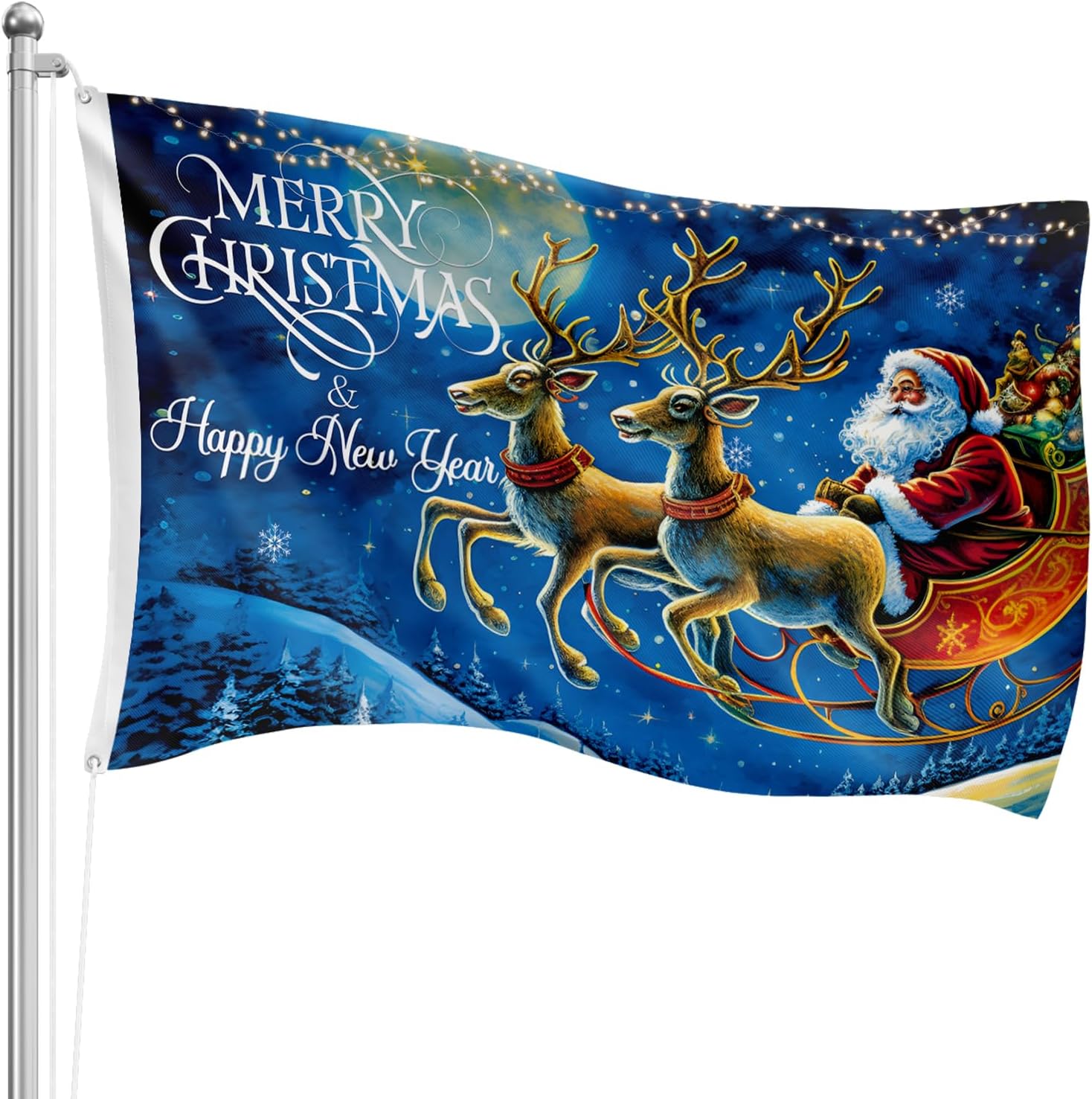 IKSII Large Christmas Flags 3x5 Outdoor Double Sided,Merry