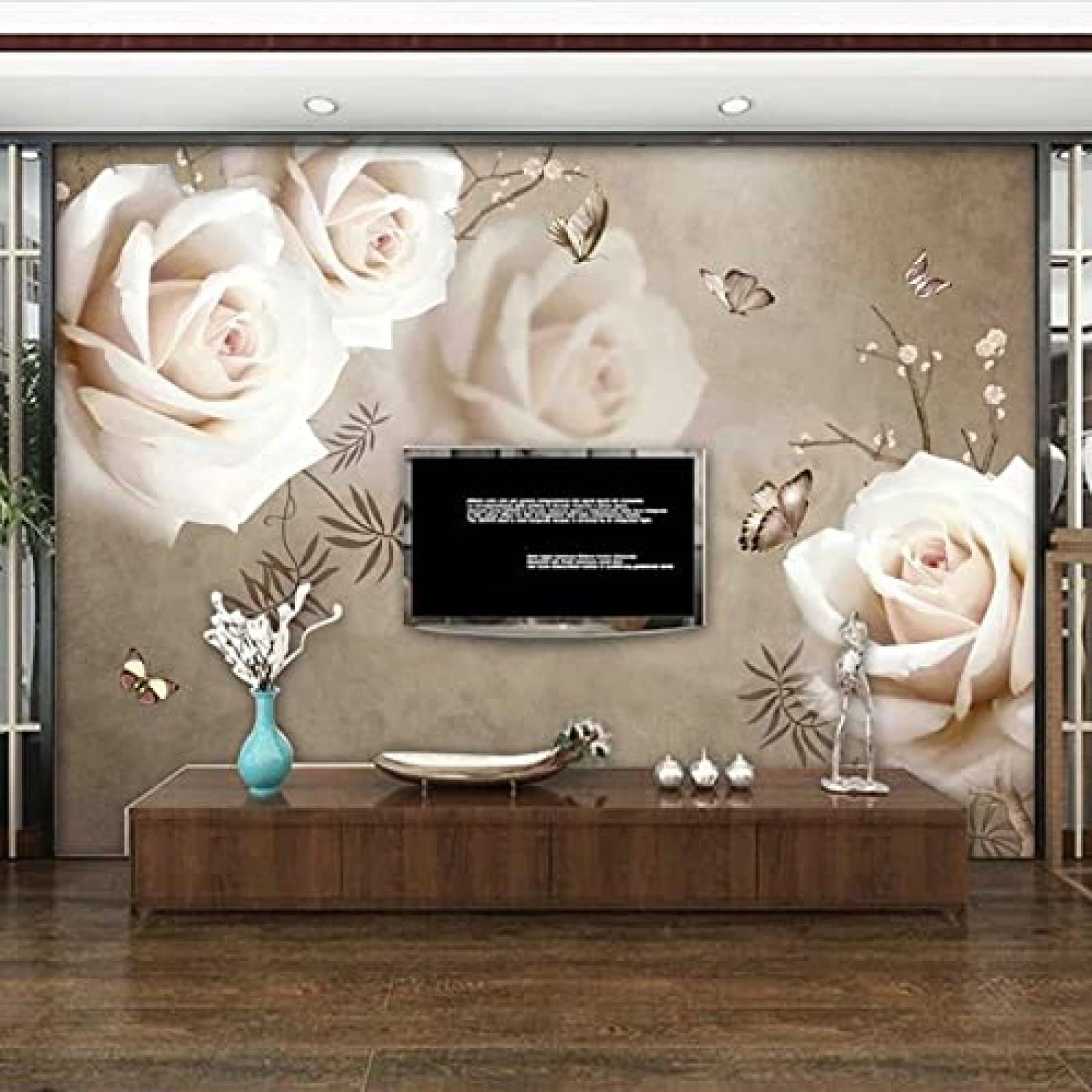 Papier Peint Mural Autocollant 3D Blanc - Barre H352 - Amovible Sinsin