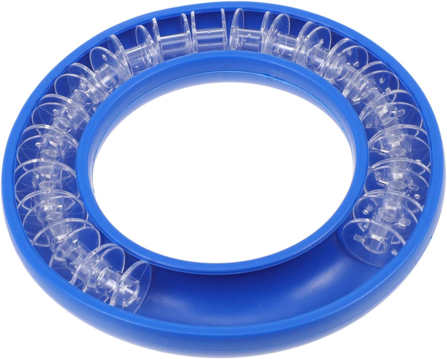 DOITOOL Bobbin Storage Case with Rubber Ring Ergonomic Sewing Bobbin Holder Box Easy to Clean and Carry Blue for Sewing Machine Accessories