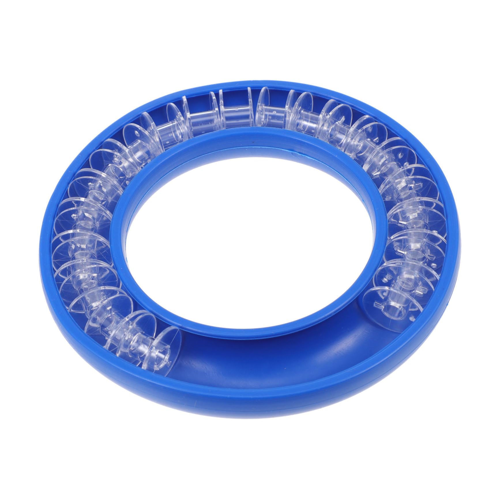 DOITOOL Bobbin Storage Case with Rubber Ring Ergonomic Sewing Bobbin Holder Box Easy to Clean and Carry Blue for Sewing Machine Accessories
