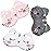 Haysandy Cute Eye Mask for Sleeping 3 Pieces Cartoon Dog Face Eye Cover Funny Animal Cat Sleeping Mask Soft Lightweight Night Sleep Kitty Blindfolds for Women Men Kids(Cat)