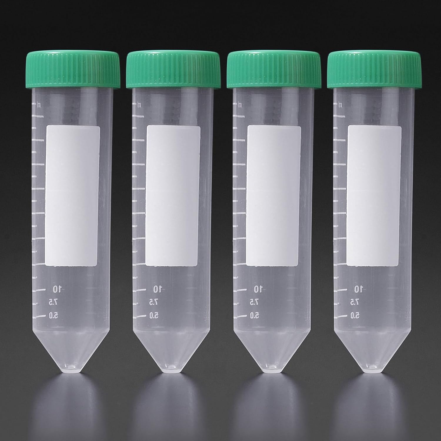 SPL 50ml Polypropylene Conical Bottom Centrifuge Tubes, Centrifuge Tubes with Flat Top Caps, Clear Container with Graduated and Write-on Area, 500 Tubes/Case