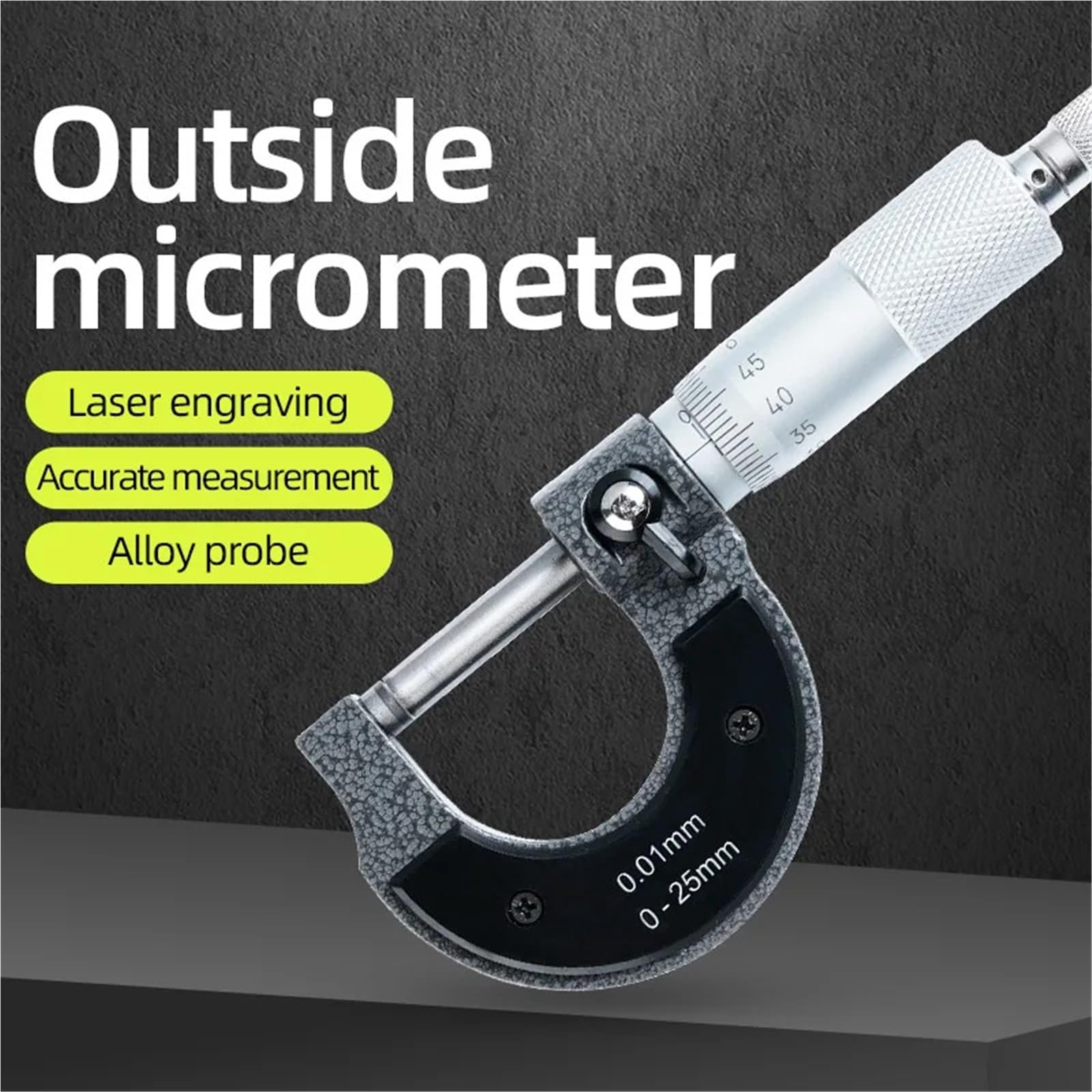 Calibre Digital Micrómetro de precisión 0 a 25 mm, calibre métrico exterior,001, herramienta medición micrométrica, micrómetro externo, calibradores micrométricos(75-100mm)