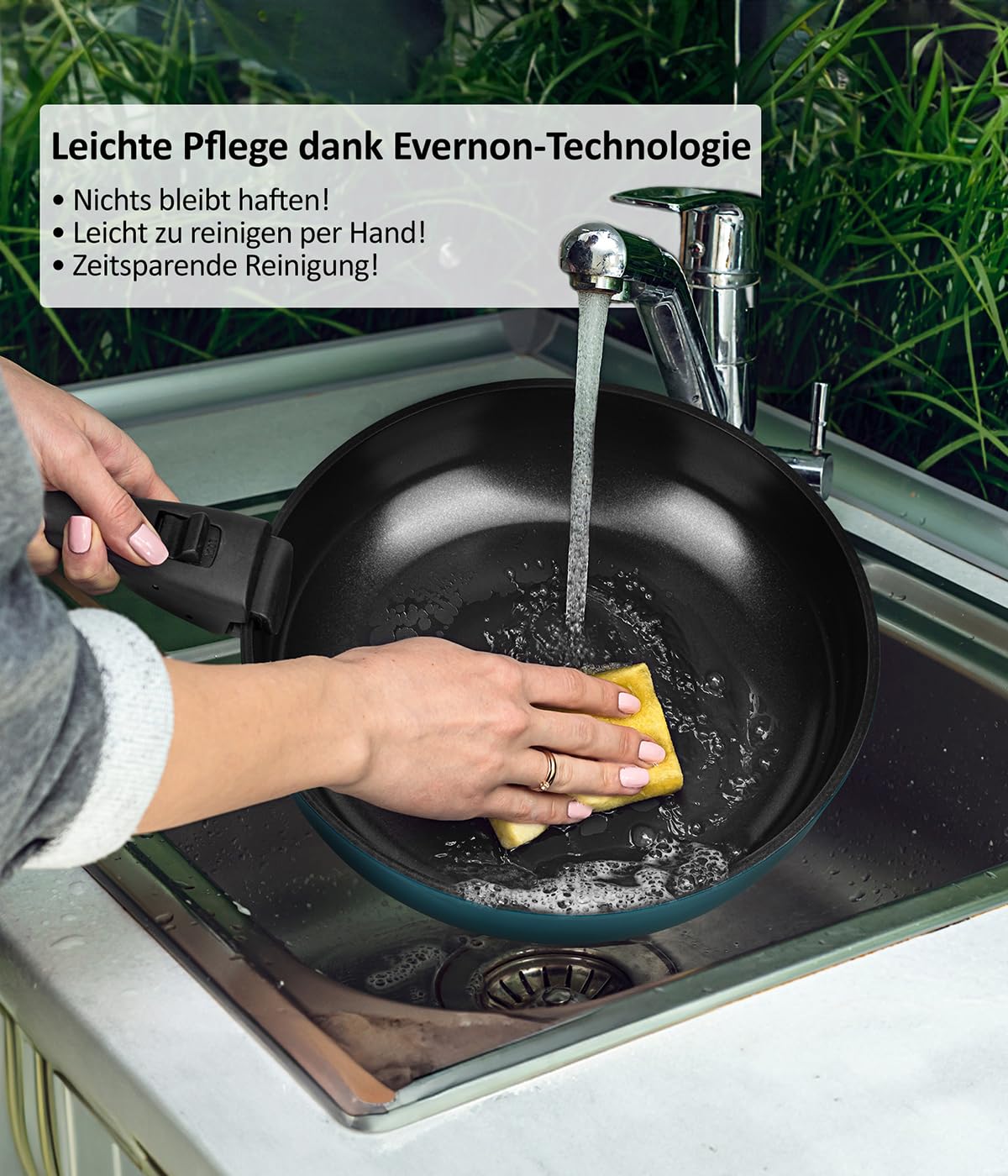 Kelton Pfannenset Töpfe Set 3 in 1 mit Deckel und Gemüseschneider 27 tlg., Kochgeschirr mit Pfannen und Kochtöpfen mit Antihaft Beschschichtung, PFOA & PTFE-frei, abnehmbarer Griff