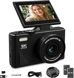 5K Digital Camera for Photography - 75MP WiFi Vlogging Camera for YouTube
