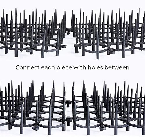 Miniatura 8 de Tapete antiarañazos para gatos con picos para interiores y exteriores, para jardín, valla, red anti gatos, tapón de excavación, tira de espinillas,