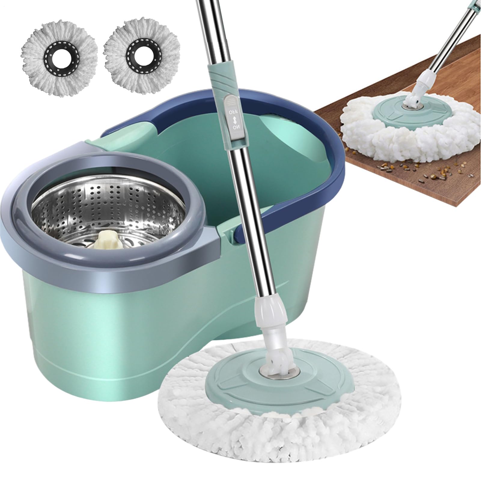 Set e secchio | Pulizia automatica della casa | Pulizia senza manodopera | op con strizzatore per soggiorno, cucina, balcone, sala studio
