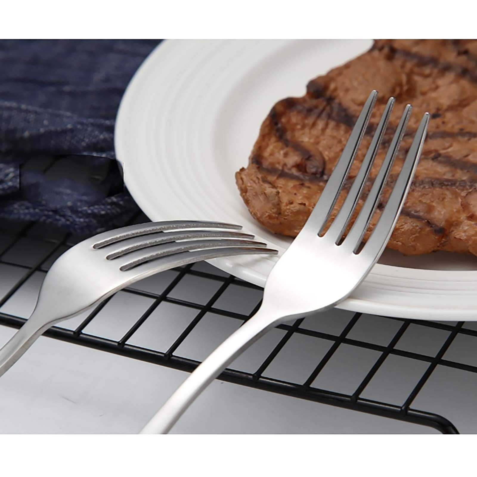 Set 6 Forchette Da Tavola In Acciaio Inox 18/10 - Lunghezza 20.3 Cm, Eleganti E Resistente