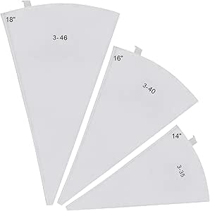 LoveBB 3 Pack Reusable Pastry Piping Bags, 14, 16, 18 Inch Canvas Cake Decorating Bags