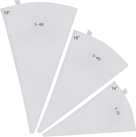LoveBB 3 Pack Reusable Pastry Piping Bags, 14, 16, 18
