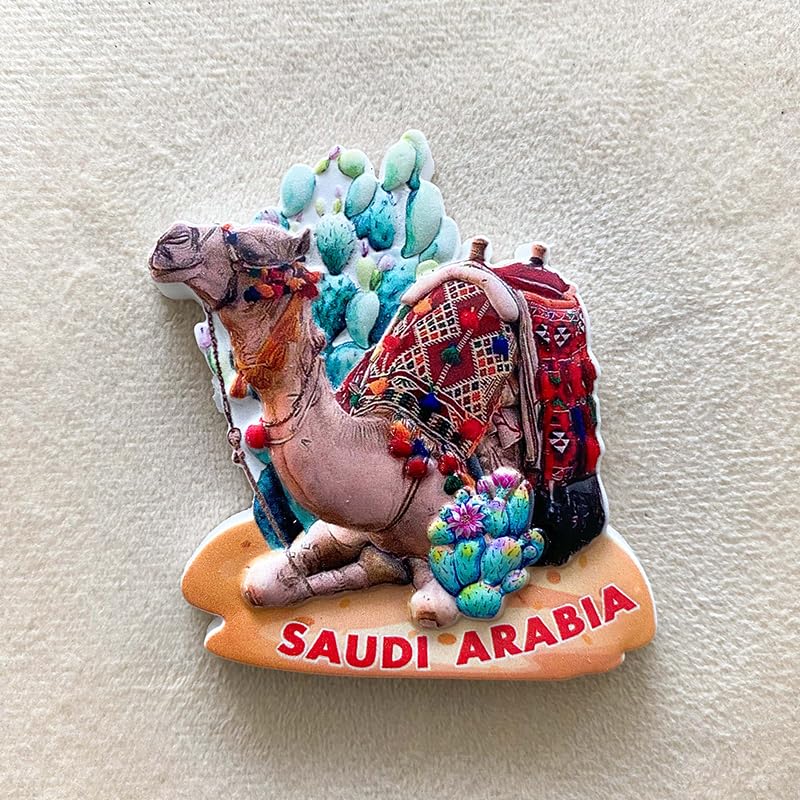 Imán decorativo 3D de camello tradicional de Arabia Saudita miniatura 2