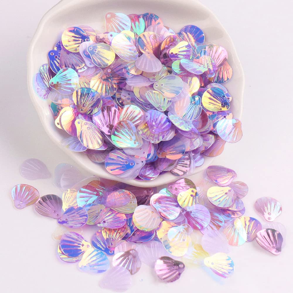 Paillettes A Conchiglia 360 Pezzi - 13mm Blu, Per Decorazioni E Lavoretti