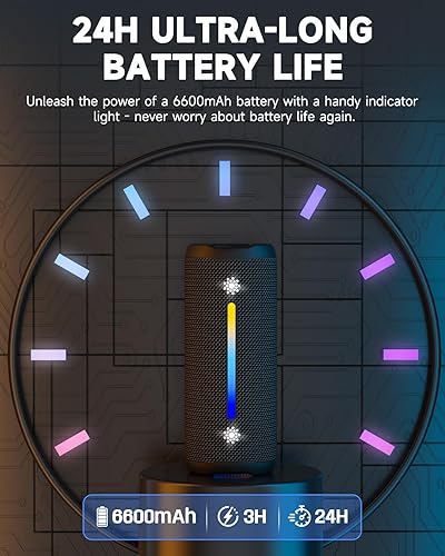 Miniatura 4 de Altavoces Bluetooth inalámbricos sonido estéreo fuerte IPX7 impermeable al aire libre portátil de 25 W altavoz súper bajo para fiesta en casa playa