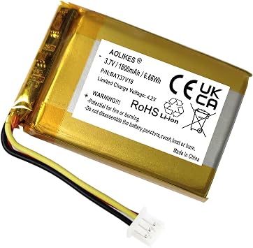 1800mAh Battery Replacement for Edifier STAX Spirit S3 Wireless Headphone, Compatible with Corsair HS75 XB, Alienware AW988, HyperX Cloud, Voyetra Turtle Beach- XP510 RX Headset