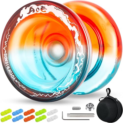 AOE Yoyo profesional para niños de 8 a 12 años o más, yoyo sensible con agujeros profundos para los dedos, yoyo de truco de doble función para