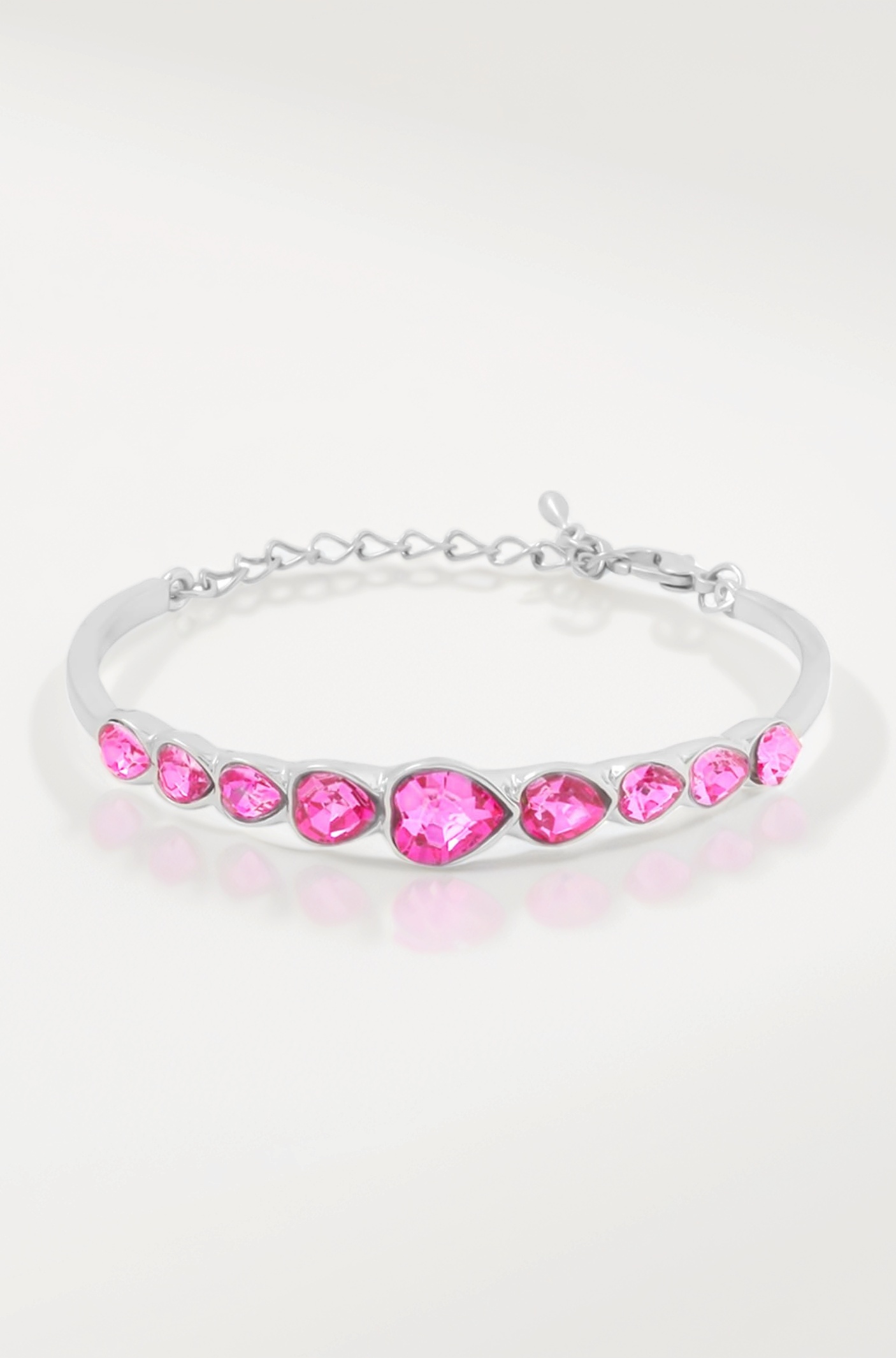 Yellow Chimes Bracelet for Women and Girls | Fashion Multicolor Crystal Bracelets for Women and Girls | Heart Shaped Silver Toned Bracelet | Birthday Gift for Girls and Women