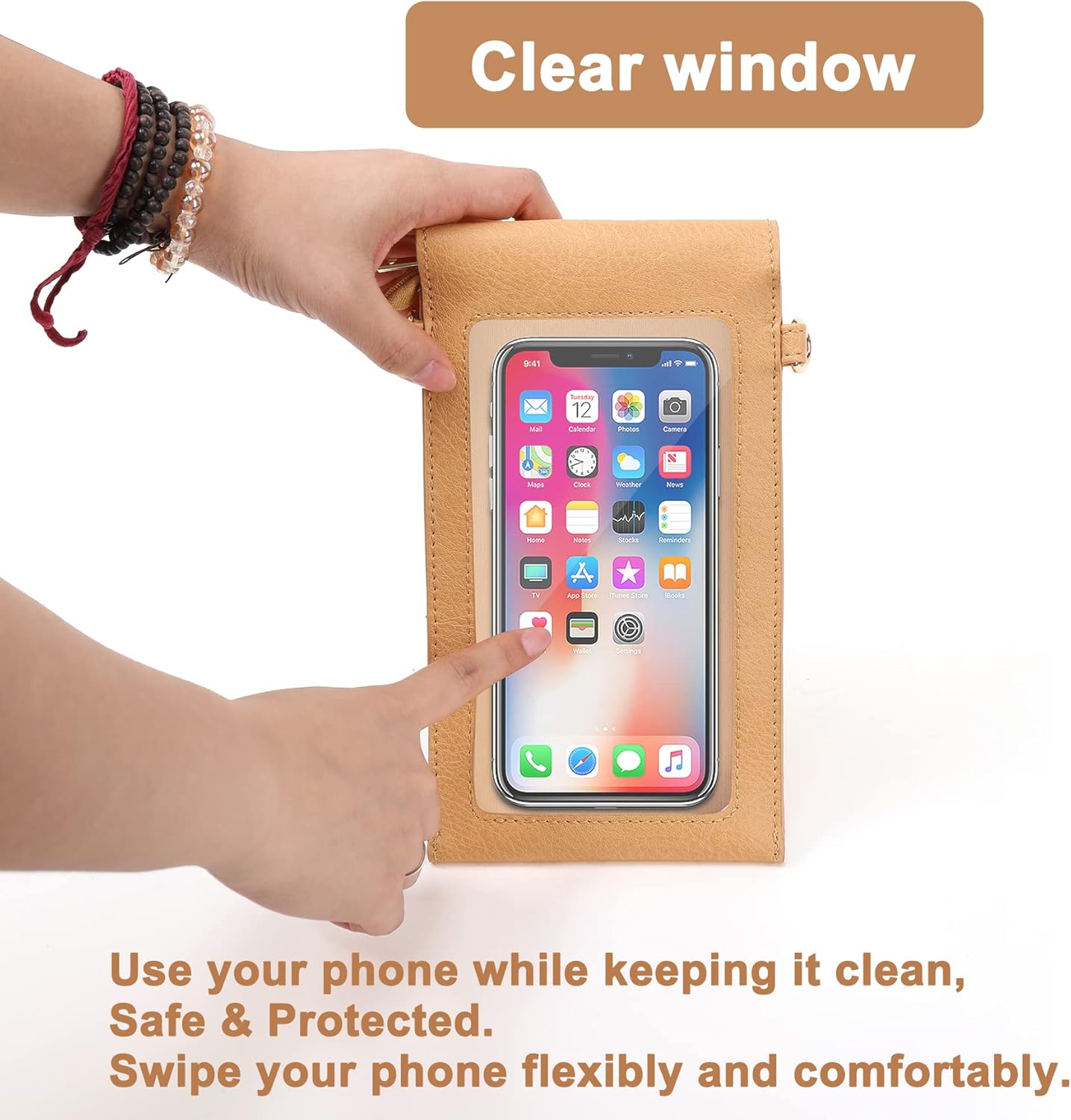 AnsTOP Small Crossbody Bags for Women, Vegan Leather Crossbody Phone Purse, Handheld & Adjustable Shoulder Strap - Image 6