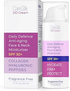 DD Cream Face Moisturizer SPF 30+ – Daily Defense with Hyaluronic Acid, Collagen & Peptides – Lightweight, Fragrance-Free, Reef Safe – 1.7 fl oz (1.7, Women)