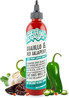 Humble House - Guajillo & Red Jalapeno Peppers Hot Sauce, Low-Calorie Vegan Condiments for Chicken Wings, Hummus, Guacamole, Bloody Mary & More, Preservative-Free Enchilada Sauce, 9.5 oz