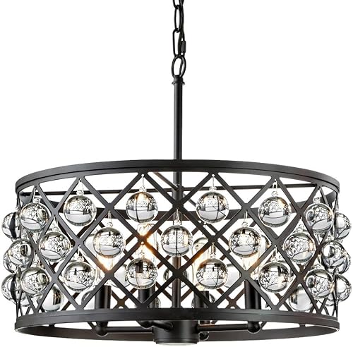 Home Decorators Collection Colgante de bronce antiguo de 4 luces de celosía